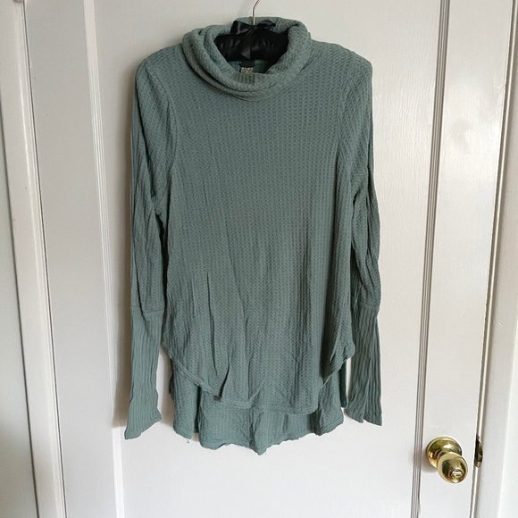 WE THE FREE Waffle Weave Kristina Cowl Neck Sweater - Picture 2 of 8